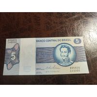 Бразилия 5 крузеиро образца 1970-1979 года AUNC p192c см описание