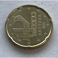 Андорра 20 евроцентов 2021