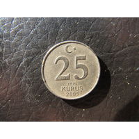 Турция. 25  куруш.2005. С 20 копеек. Распродажа коллекции. Смотрите другие лоты.
