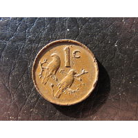 ЮАР. 1 цент.1989. С 20 копеек. Распродажа коллекции. Смотрите другие лоты.