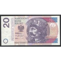 Польша 20 злотых. 2016 год. Серия BS - UNC