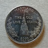 США 1/4 доллара, 2000 год, Квотер штата Мэриленд, KM# 306   ю