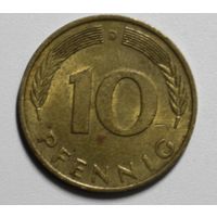 Германия, 10 пфеннингов, 1982 год