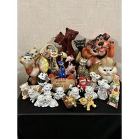 Статуэтки Игрушки Фигурки Котята Кошки Коты Пара Копилки Фарфор Керамика Дерево Металл Ручная работа Hand made Коллекция Котиков