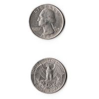 США 25 центов  Квотер  1989 (D) года