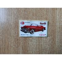 Вкладыш Turbo cabriolet 05 наклейки фантики авто auto турбо Кабриолет