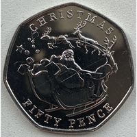 Гибралтар 50 пенсов 2020 г. Рождество