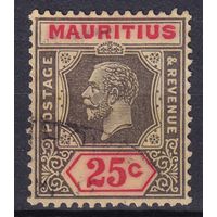 33.BrKM. Великобритания. Колонии. Маврикий. Георг V. Стандарт. 25C. 1921 г. Mi.#167 II.