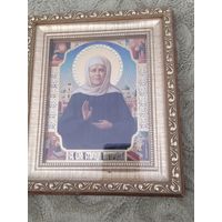 Икона Матрона Московская золочение блеск 26/22