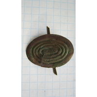 Накладка на офицерскую какарду РИА. Бронза, остатки эмали.