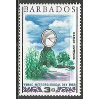 Барбадос. День метеорологии. 1968г. Mi#271.