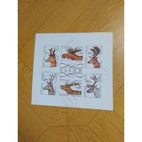 Болгария блок 1987 г. Олени