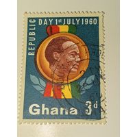 Гана День Республики - Надпись: "День Республики, 1 июля 1960 г." 1960