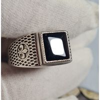 Кольцо печатка серебро 925, С РУБЛЯ! МНОГО ЛОТОВ С РУБЛЯ! лот#10