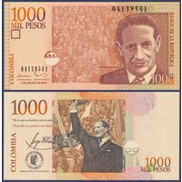 Колумбия, 1000 песо 2016 г, P-456 (политик Хорхе Эльесер Гайтан), UNC