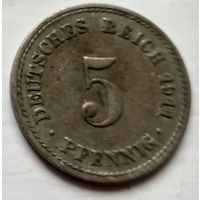 Германия 5 пфеннигов, 1911 A - Берлин 2-1-54