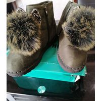 Зимние ботиночки 37р-р, как новые, б/у пару раз