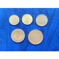 Турция 5, 10, 25, 50 куруш, 1 лира