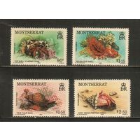 Монтсеррат-1984(Мих.557-560) , **    , Морская Фауна ,Крабы, Раковины(полная серия)