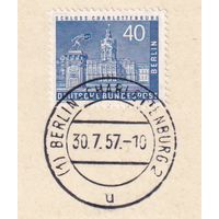9.ETB. Германия. Западный Берлин. 1957 г. Городские пейзажи Берлина. Лист первого дня гашения. Mi.#151/ETB#33.