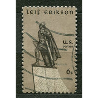 Первооткрыватель Америки мореплаватель Леиф Эриксон. США. 1968. Полная серия 1 марка