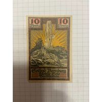 10 пфенингов (нотгельды) г. Германия.-1412