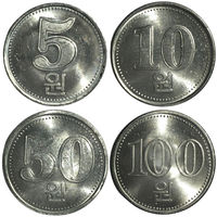 Северная Корея (КНДР) набор монет (4 шт), 2005 [UNC]