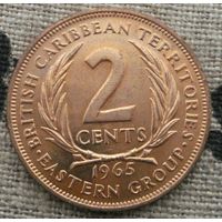 2 цента 1965 Восточные Карибы