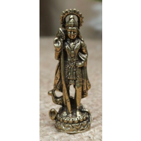 Статуэтка миниатюра Картикея с павлином Бронза Индия