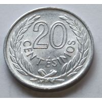 Уругвай. 20 сантесимо 1965 года.