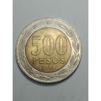 Чили 500 песо 2008 года .