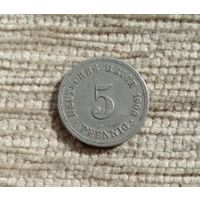 Werty71 Германия 5 пфеннигов 1908 А