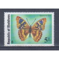 [324] Мальдивы 1975. Фауна.Бабочка.5л. MNH