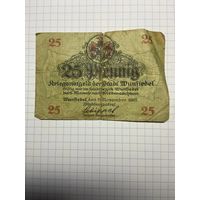 25 пфенигов (нотгельды) г. Германия.-2012