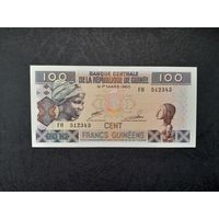 100 франков 2012 года. Гвинея. UNC. Распродажа