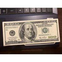 100 долларов с красивым номером 66629992