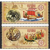 Украина 2003. Путь из варяг в греки, корабли 2 марки (305)