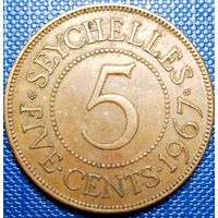 Сейшелы 5 центов 1967 г.