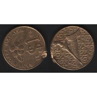 Малайзия _km54 1 ринггит 1990 год (_брак(h0(1(4 поворот ТОРГ