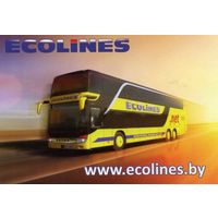 Календарик карманный  ECOLINES Пассажирские перевозки 2016