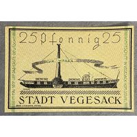Нотгельд 25 пфеннигов 1921 год. Вегезак. Веймарская республика.