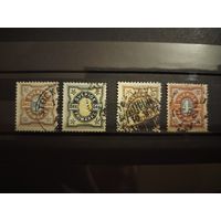 Серия марок Швеции 1892 года Ми. 50-53