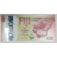 100 центов 2023 года - Фиджи - полимер - UNC - Год дракона - Китайский новый год