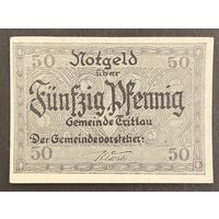 Нотгельд 50 пфеннигов 1922 год. Триттау. Веймарская республика