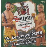 Пивная этикетка. Svijany - Чехия