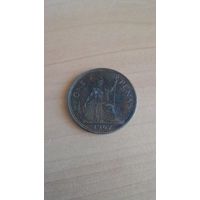 Великобритания, 1 пенни 1967 года.