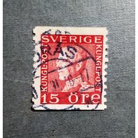 Марка Швеция 1925 год Король