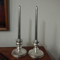 Пара Каминных Подсвечников , Европа. Серебро.