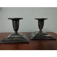 Пара Каминных Подсвечников , Европа. Серебро.