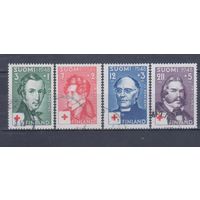 [2325] Финляндия 1948. Красный Крест.Культура.Известные люди.Писатели.Композитор. Гашеная серия.